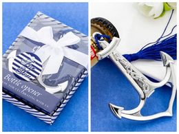 Party Favor 20 PC / Lot Beach Thoom Wedding Souvenirs Nautical Anchor Bottor Bott Wine Overner Favors for Bridal Shower Decoration