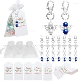 Party Favor 20 Set Ange Gardien Porte-clés Coloré Bébé Baptême Souvenir Mariage Anniversaires Pleine Lune Fêtes Décorations Cadeau Avec Étiquette