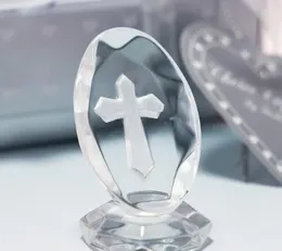 Party Favor 200pcs Crystal Cross Standing Stand Baby Christening Gift BBaby Shower First Communion Wedding Favors And Gifts