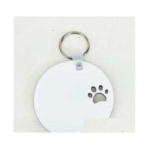 Party Favor 2021 Chiot Porte-clés Sublimation MDF Porte-clés Paw Print Chaîne En Bois Creative Dog Tag Drop Livraison Maison Jardin Festif S Dhsfs