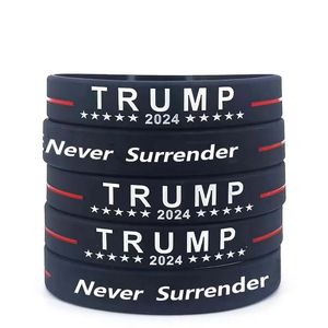 Bracelet en silicone du parti 2024 Trump ne se rendez jamais au bracelet