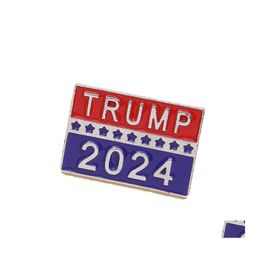 Party Gunst 2024 Trump Broche Us verkiezing Metal Pin American Broches Creative Gift 1.7x2.8cm Drop Delivery Home Garden Feestelijke Supp OT37W