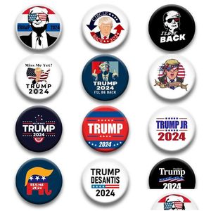 Party Favor 2024 Trump verkiezing Badge US American Elections Broche Creative Gift 12 Styles Drop Delivery Home Garden Feestelijke voorraden DHFCP