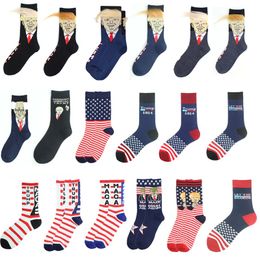 Party Favor 2024 Trump Socks Blow Up Fashion Funny Mens et Women's Air Respirating Socks Envoi de petites chaussettes de coton de peigne GiftSlt922