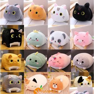 Favor de fiesta 2030 cm Kawaii Animal Muñeca Peluche Juguete Pequeño Dinosaurio Suave Cerdo Emoción Gato Panda Rana Sello Hámster Peluche Peluche Almohada Gif Dhiwi