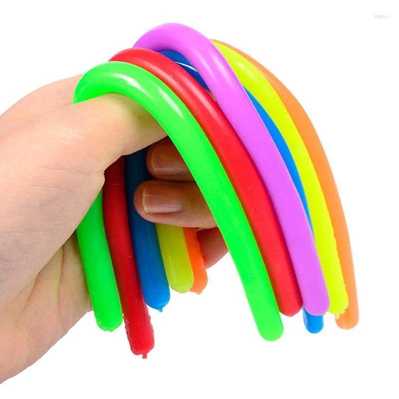 Party Favor 20pcs drôle TPR caoutchouc souple élastique corde nouilles jouets extensible décompression jouet extensible chaîne enfants anniversaire cadeau préféré