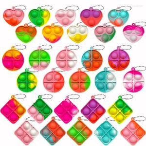 Partij gunst 20st mini pop sleutelhanger peuter zintuiglijke fidget speelgoed bulk voor klas prijzen kinderen verjaardag gunsten goodiebag kleinigheidjes