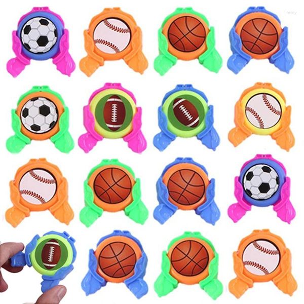 Party Favor 20pcs Sports Theme Flying Saucer Pression Handheld Ufo Toy For Kids Birthday Guest Cadeaux École Rewar Goodie FILLERS