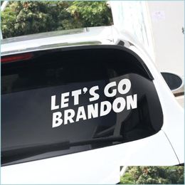 Party Favor 20X7Cm Lets Go Brandon Sticker para el coche Trump Prank Biden Pvc Stickers Drop Delivery Home Garden Suministros festivos Evento Dhy1H