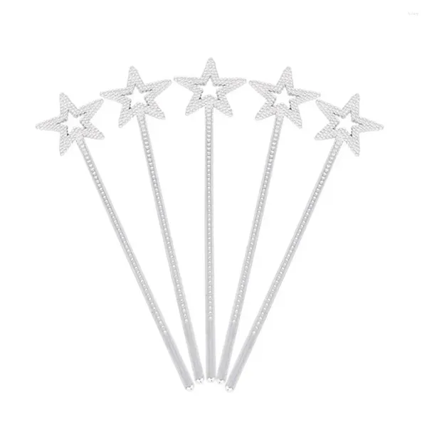 Party Favor 24pcs Silver Gold Fairy Rod Star Star Wand Elf Angel Magic Sticks for Girl's Princess Costume Cosplay 13 pouces
