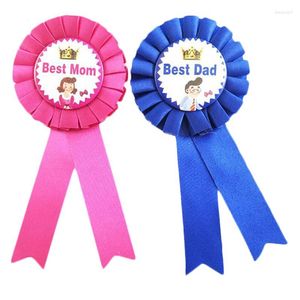 Party Favor 2 Stuks Award Linten Mom/Papa Brief Doek Materiaal Rozet Badges Voor Gunsten Moederdag Vader's Gift