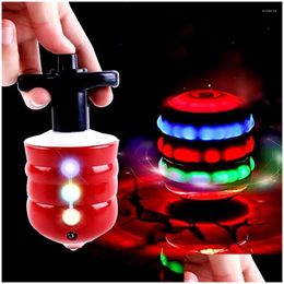 Favor de la fiesta 2 PCS LED ILUMINACIÓN Música Top Toy Toy Day Boys and Girls Regalos de cumpleaños Pascua Carnival Pinata Drop Deliv Otczn