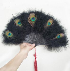 Partij gunst 2 stuks veel Struisvogelveren Vouwen Dansende Hand Fans Bruiloft Huwelijk Dag Po Prop Bruid Bruidsmeisje Geschenken67303452925557