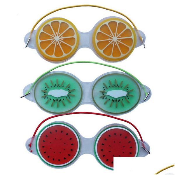 Favor de fiesta 3 estilos Gel de hielo Máscara para ojos Máscaras para dormir Compresa fría Geles de frutas lindos Ojos Alivio de la fatiga Cuidado de enfriamiento Relajación Dhgarden DHHJF