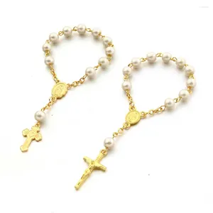 Parti favorable 30/20 / 10pcs Ornements religieux CAUPAGNE CAUPAGNE COP CAPIL COST CROSSAR ROSARY BRACELET Perle pour le baptême Favors Baptême