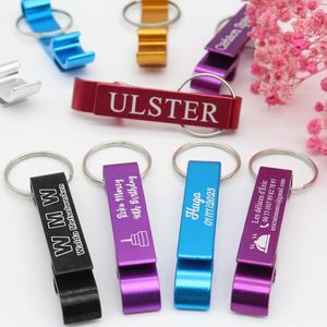 Party Favor 30/50 / 100pcs Ouvre-bouteille personnalisée Key Chain Key Wedding Favors Brewery El Restaurant Logo Gift privé Customated