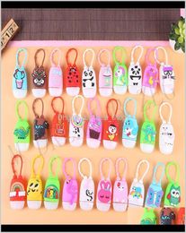 Party Favor 30ml désinfectant Keychain Silcione Cartoon Mini Cover Gel Hand Soap Bottle Solder avec voyage rechargeable Ilzj6 CBHWR6682548