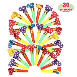 Party Favor 30pcs Blowout para niños Cumpleaños Whistle Blowers Favors Juguetes Navidad Año Regalos Niños y niñas