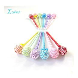 Party Favor 36 pcs / lot Lollipop Pen Souvenirs Anniversaire Faveurs Décorations Enfants Fourniture Baby Shower Cadeau Mignon Noël / Année Drop Del Dhspb