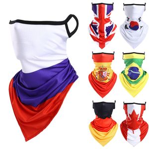 Party Favor 3D Drapeau National Moto Balaclava Moto Bandana Masque Couverture Écharpe Moto Vélo Biker Oreille Suspendue Été Hommes Femmes