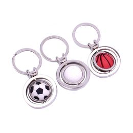 Partij Gunst 3D Sport Roterende Basketbal Voetbal Golf Sleutelhanger Souvenirs Hanger Sleutelhanger Sleutelhanger Bal Geschenken ZWL149