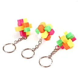 Partij gunst 3Pc 33mm puzzel sleutelhanger Pasen verjaardag gunsten spel speelgoed prijs cadeau Pinata zakvuller Brain Teaser Intellect educatief