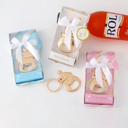 Party Favor 40-100pcs / Lot Creative Baby Shower Favors Bottle Bottle Feeding Keychain Ouvreur Mariage Baptême Baptême Cadeaux