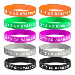 Party Favor 5 Couleurs Lets Go Brandon Sile Bracelet Bracelet En Caoutchouc Élection Présidentielle Cadeau Dragonne Drop Delivery Home Garden Dh76C