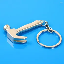 Party Gunst 500 % Mini Metal Keychain Persoonlijkheid Klauw Hammer Pendant Model Key Chain Ring Gift Gunsten SN4200