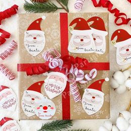 Fête Favoris 50pcs Christmas Santa Claus Paper Tags DIY Crafts de Noël Arbre suspendu étiquettes étiquettes Kids Gift Emballage Home Supplies