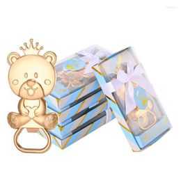 Party Favor 50pcs / lot ouvre-bouteille Favors Gender Reveal Gerned Gift Gold Beer With Crown for Baby Shower Return Presents