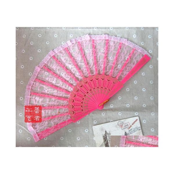 Party Favor 50Pcs / Lot Mariage Blanc Dentelle Fan Main Fans Déguisements Geisha / Espagnol Dhs Drop Delivery Maison Jardin Fournitures De Fête Ev Otxpj