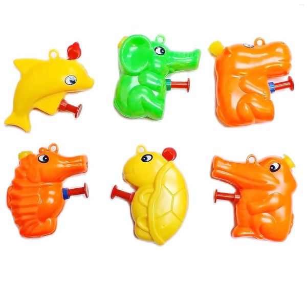 Favor de la fiesta 50pcs mini animal chirriando pistola de agua para niñas juguetes spray beach blaster niños carnaval recuerdos