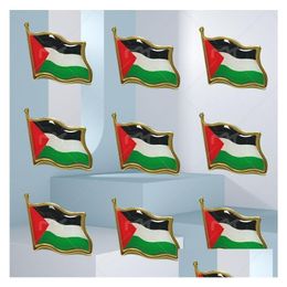 Party Favor 50pcs Palestine drapeau broche broche country national emblème badge épingles badges métalcales décorations baisse de livraison à la maison dhukh
