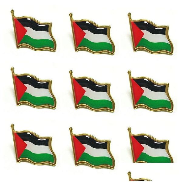 Party Favor 50pcs Palestine drapeau broche broche country national emblème badge épingles badges métalcales décorations baisse de livraison à la maison dhbms