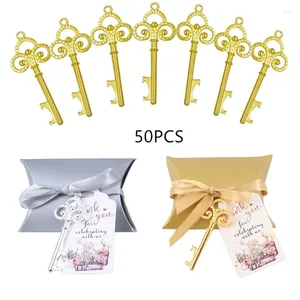 Ouvre-bouteille en forme de clé, boîtes à bonbons, fournitures de Festival de vacances de mariage, coffret cadeau, conteneur de bonbons, 50 pièces/ensemble