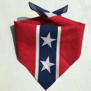 Favor de fiesta 55 * 55 Cm Bandera rebelde confederada Bandanas Banderas Imprimir Bandana para Adt Diademas Dos lados SN4510