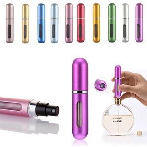 Party Favor 5ml Mini vaporisateur de parfum rechargeable en aluminium atomiseur Portable pour voyage récipient cosmétique vide