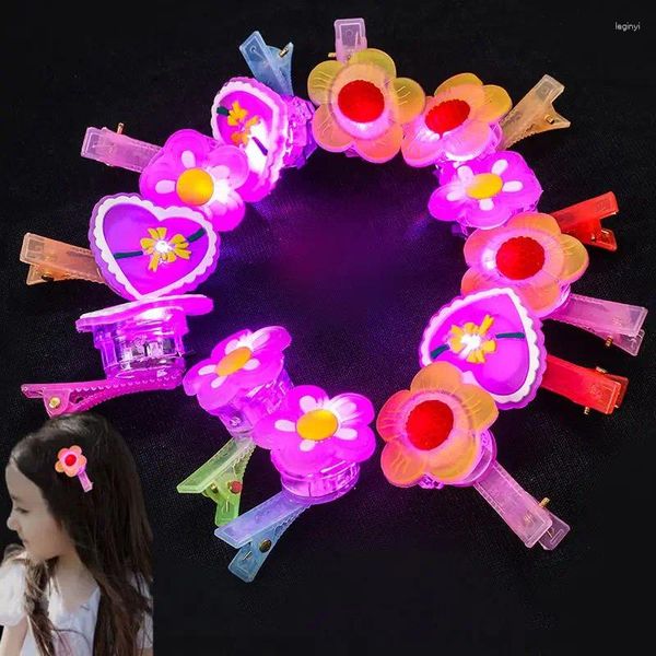 Favor de fiesta 5 unids Luminoso Hairclips Regalo Cumpleaños Chica Boda Invitado Sorteos Niños Navidad Carnaval Kid Goodie Bag Filler