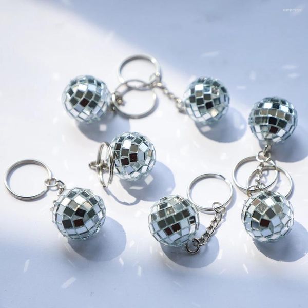 Party Favor 5pcs Mirror Disco Ball Kelechains Vintage 70S Music Thème Cadeaux pour le mariage d'anniversaire Pinata Goodie Sac