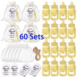 Fête favor 60 sets de mariage de mariage ouvre-cadeaux de bouteille de bouteille de bonbons douche mignon de genre bébé révèlent une décoration d'anniversaire Keepsake