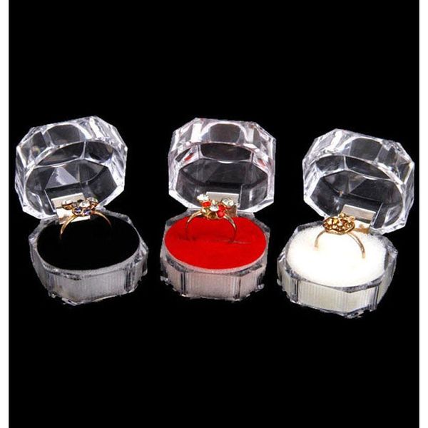 Party Favor Acrylique Crystal Clear Ring Box Transparent 3Color Stud Boucle D'oreille Bijoux Cas Coffrets Cadeaux Emballage Za2571 Drop Delivery Ho Dh0Br