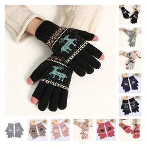 Party Favor Adulte beau cerf en peluche épaissi résistant au froid et gants d'équitation chauds gants pour écran tactile festif pour hommes et femmes T2I52947