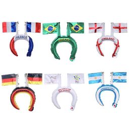 Party Favor Aluminium Film Ballon Bandeau Décoration Bande De Cheveux Drapeau National Mode Bijoux Drop Delivery Maison Jardin Festive Supp Dhemw