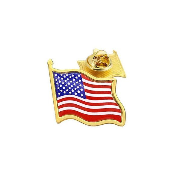 Party Favor Drapeau Américain Épinglette Articles De Fête États-Unis Chapeau Cravate Tack Badge Pins Mini Broches Pour Vêtements Sacs Decorati Dhajw