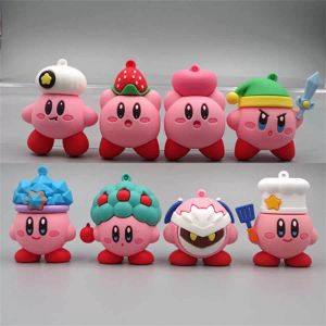Party Favor Anime Figure Kawaii Kirby Stars différentes formes PVC Modèle Toys Boys and Girls Toys Cadeaux d'anniversaire pour amis ou enfants