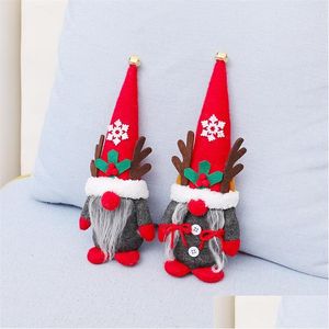 Feest gunst geweien sneeuwvlok rudolph gnomes speelgoedfeestje voorraden mannelijke vrouwelijke santa elf poppen xmas cadeaus kerst po props decoratie dhnfh