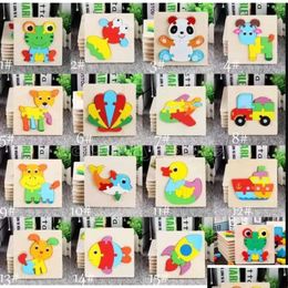 Party Favor Baby Style Jigsaw Wooden 3d 18 Toys for Childre