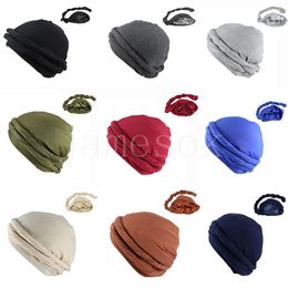 Favor de fiesta Gorras de bola Sombrero Mujeres Wrap Turbante Cabeza Bufanda Bufanda Bonnet Cap Cubierta musulmana Sombreros de béisbol DF159