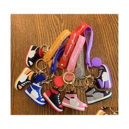 Feest begunstigen basketbalschoenen Keychains 3D Sportschoen Key Chain Hanger Car Bag Hangers cadeau 9 kleuren drop levering home tuin fes dhvat